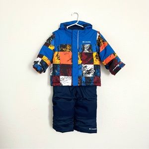 Toddler Boys Columbia Jacket Snow Bib Set Size 2T